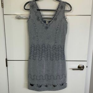 Elegant Gray Midi Dress